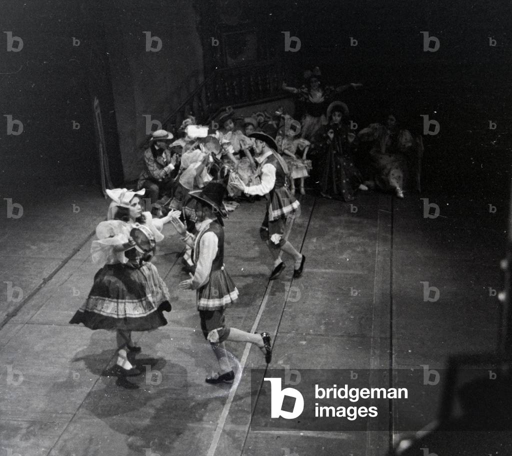 Performance in the opera in Rome, Italy 1940s (b/w photo)