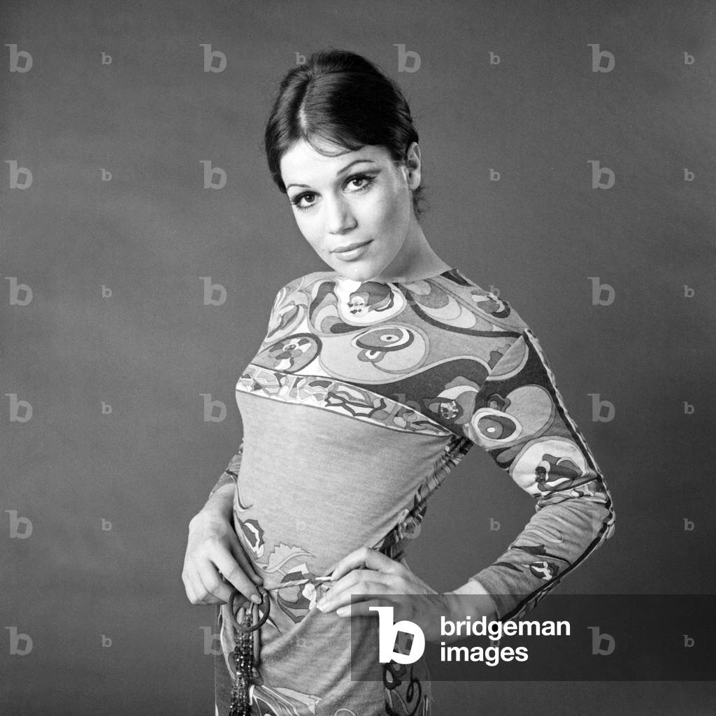 German actress Hannelore Elsner at a photo shooting, beginning 1970s