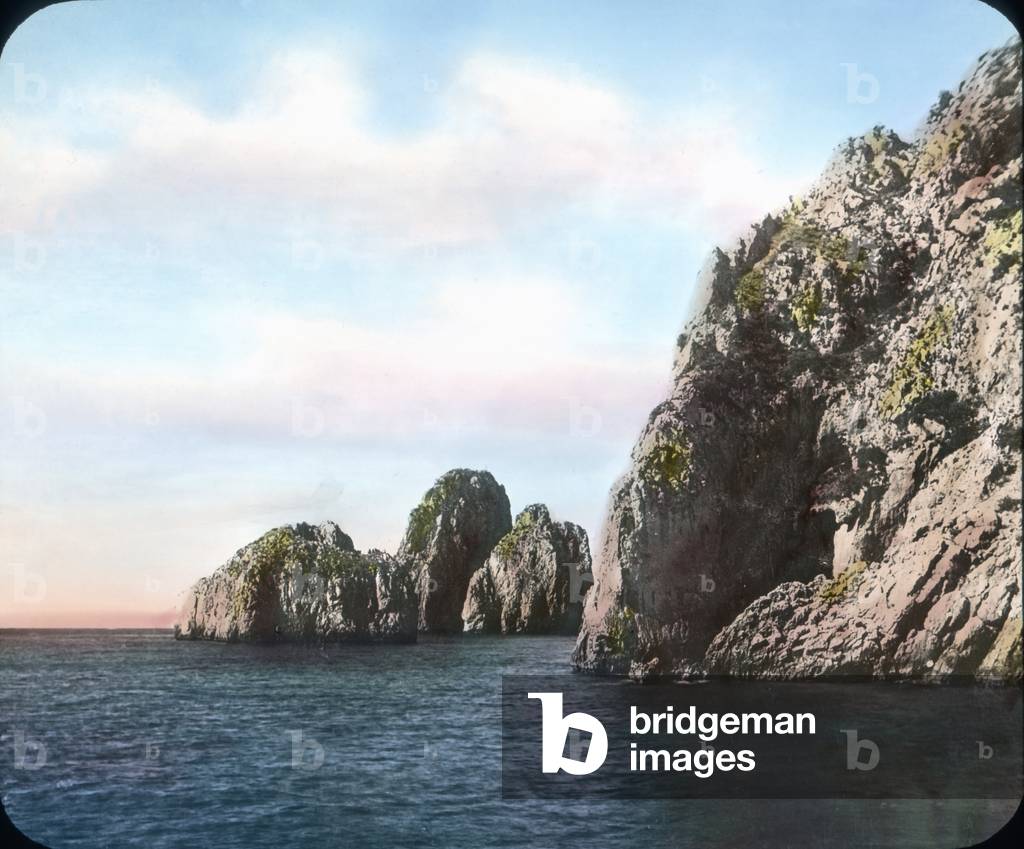 Rockyisland in the Tyrrhenian Sea off the Sorrentine Peninsula, on the South side of the Gulf of Naples