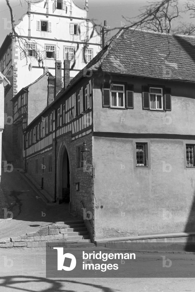 A trip to Bad Friedrichshall, Germany 1930s (b/w photo)