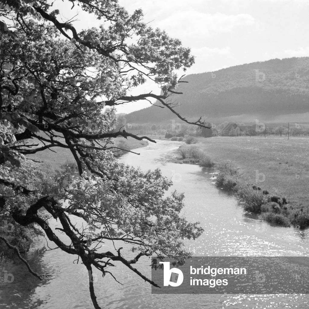 Upper Danube valley, Germany 1930s (b/w photo)