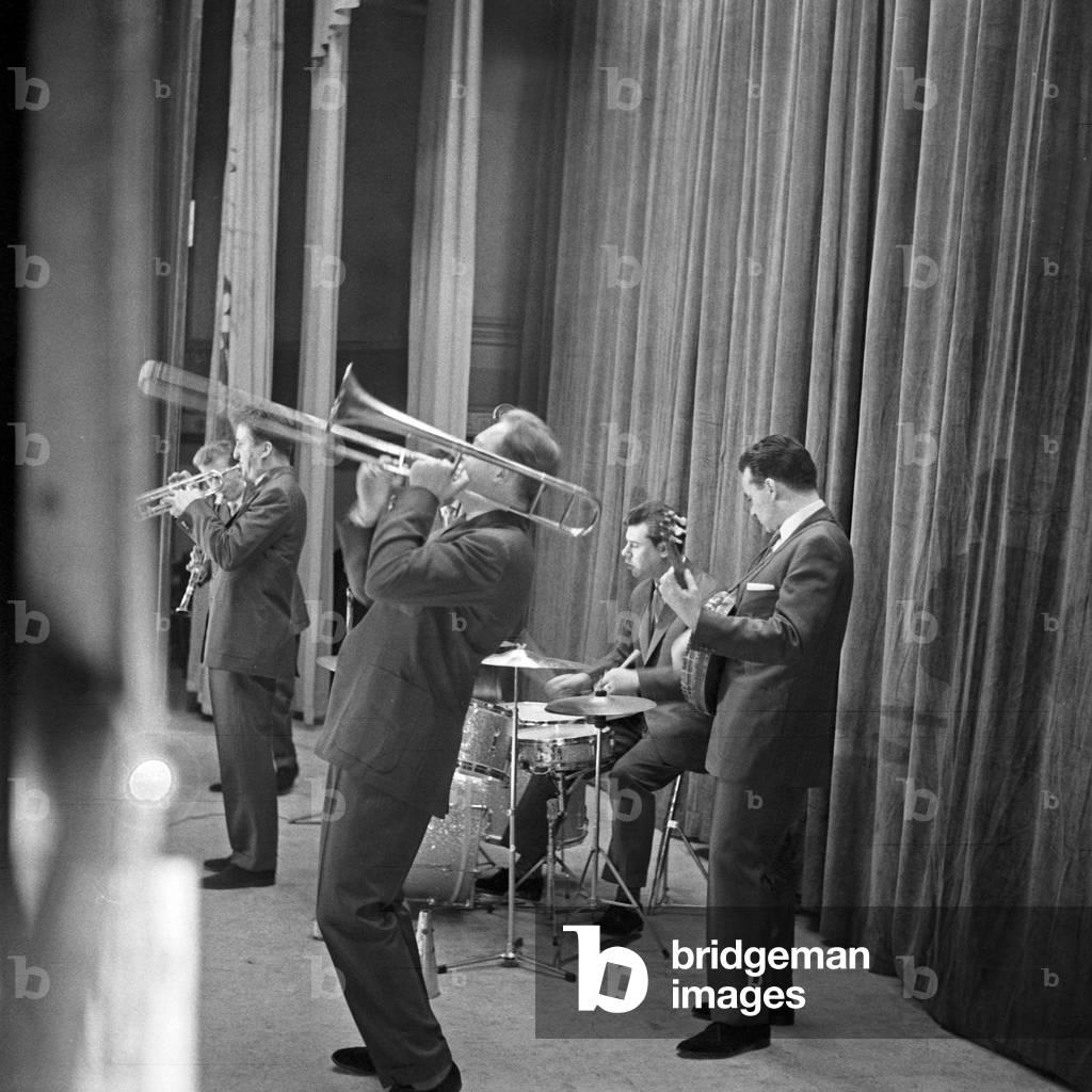 Chris Barber Band performing at Hamburg, Germany 1950s