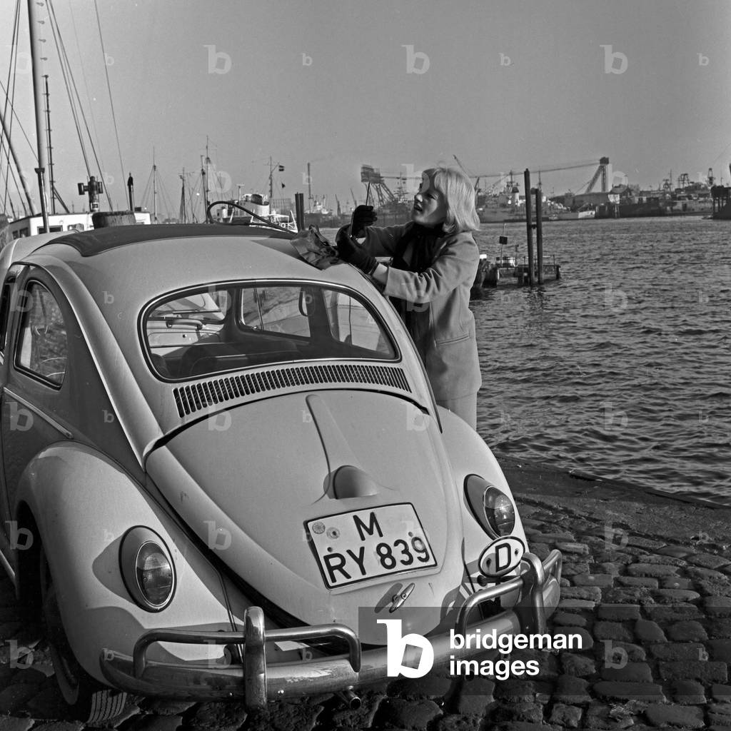 German actress Kerstin de Ahna at Hamburg, Germany 1960s