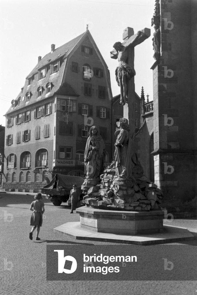 A trip to Stuttgart, Germany 1930s (b/w photo)