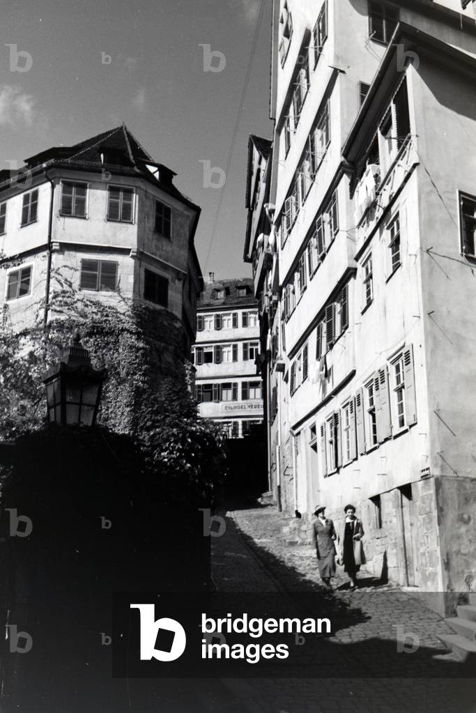 The Protestant church foundation in Tübingen, founded for the education of Protestant clerics, Germany 1930s (b/w photo)