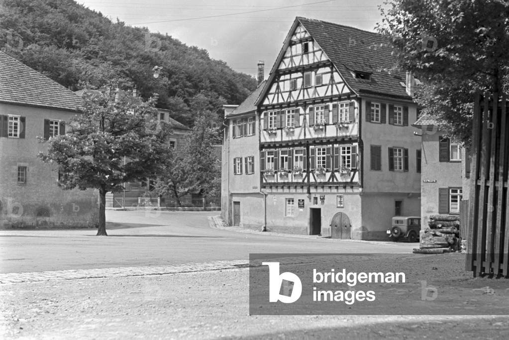 A trip to Bad Urach, Germany 1930s (b/w photo)
