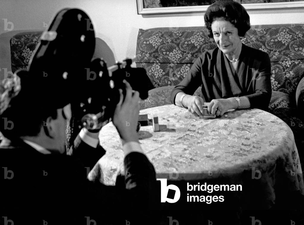 Austrian German theatrical actress, director and principal Ida Ehre, Hamburg 1950s