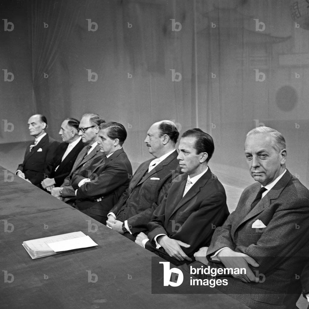 Examinatin board at a commencement at Hamburg, Germany 1960s