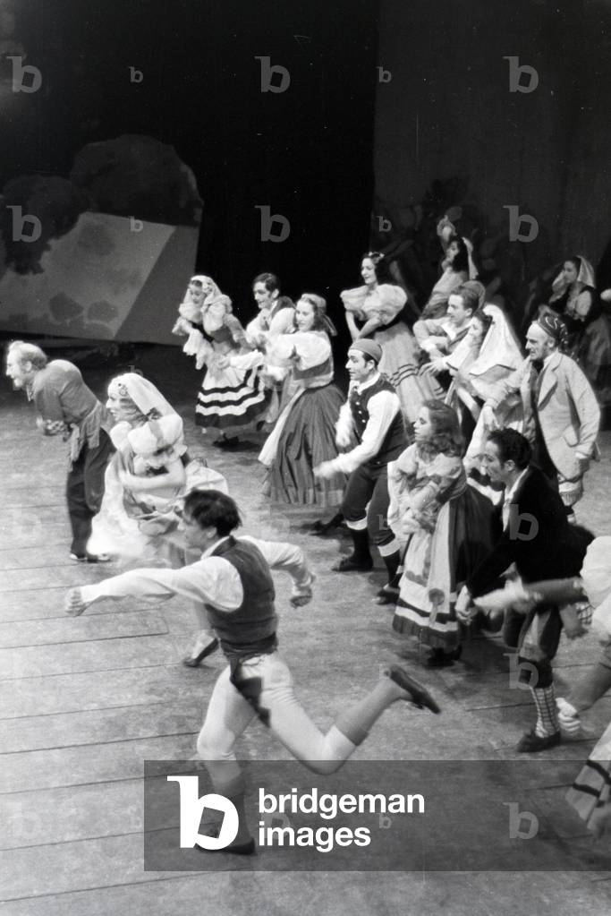 Performance in the opera in Rome, Italy 1940s (b/w photo)
