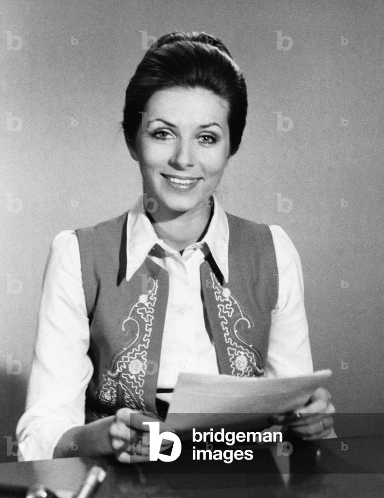 German television announcer Heidrun von Goessel, 1970