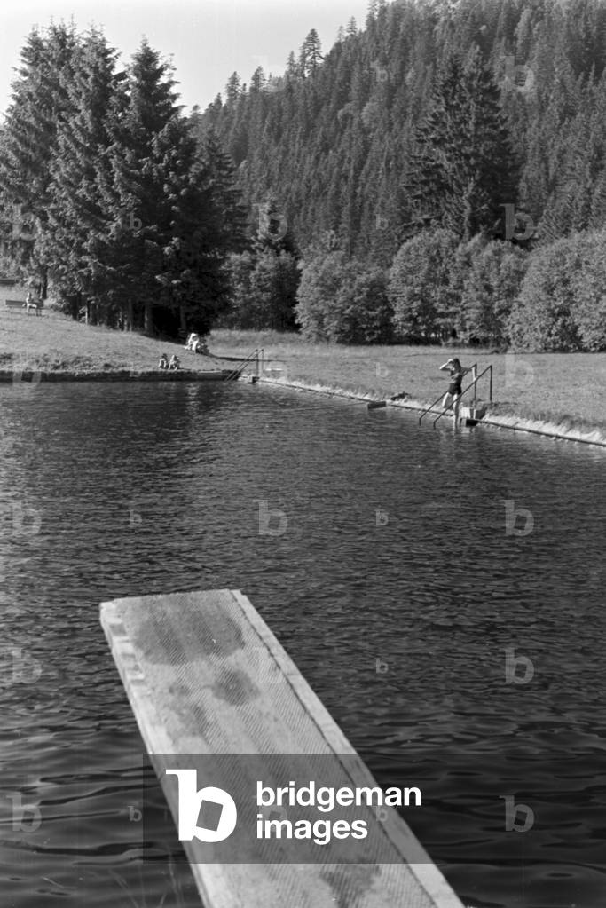 A stay at a health resort in St Blasien, Germany 1930s (b/w photo)