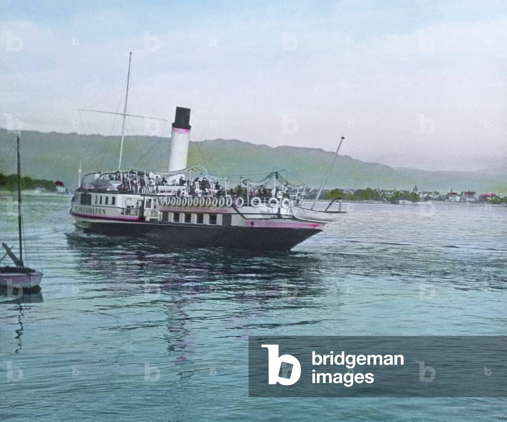 Pleasure boat at Lake Constance near Lindau