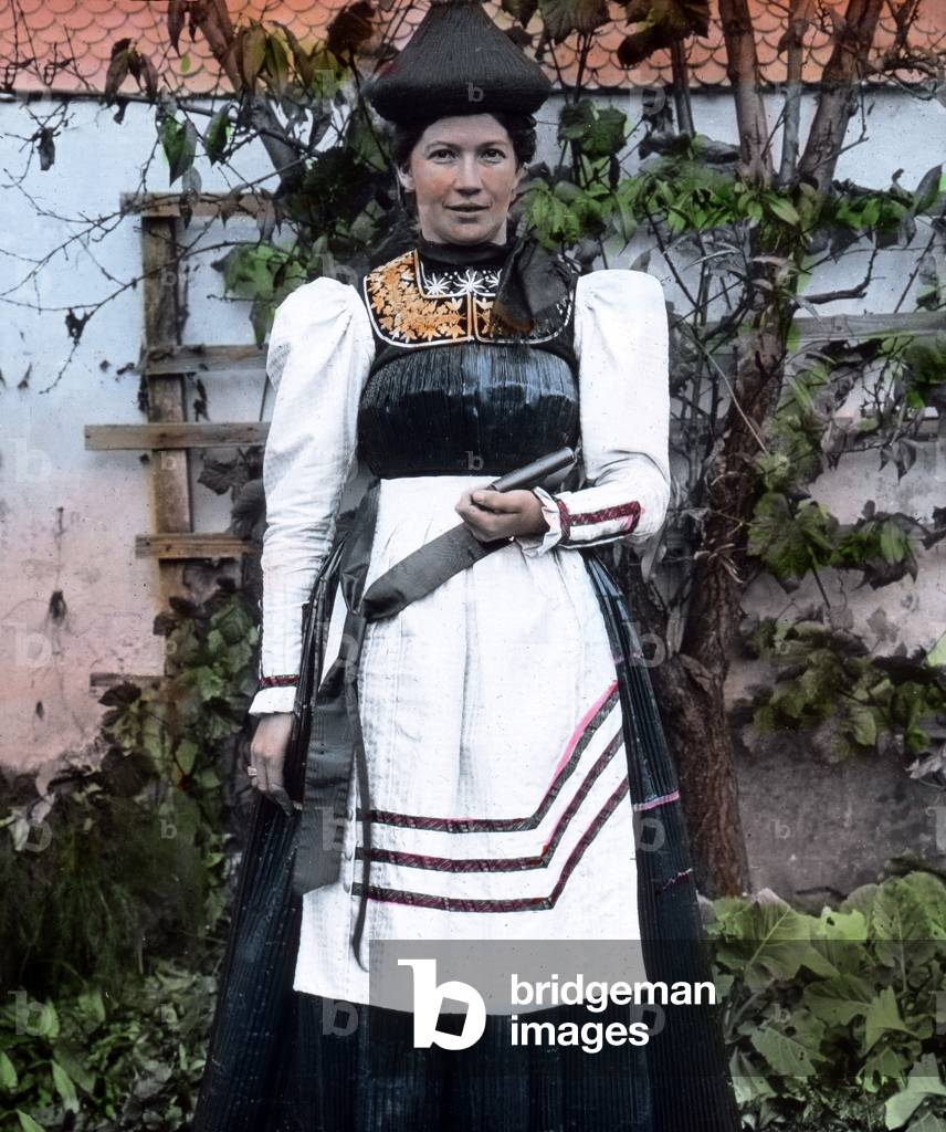 Woman in Wald array, Vorarlberg, Austria