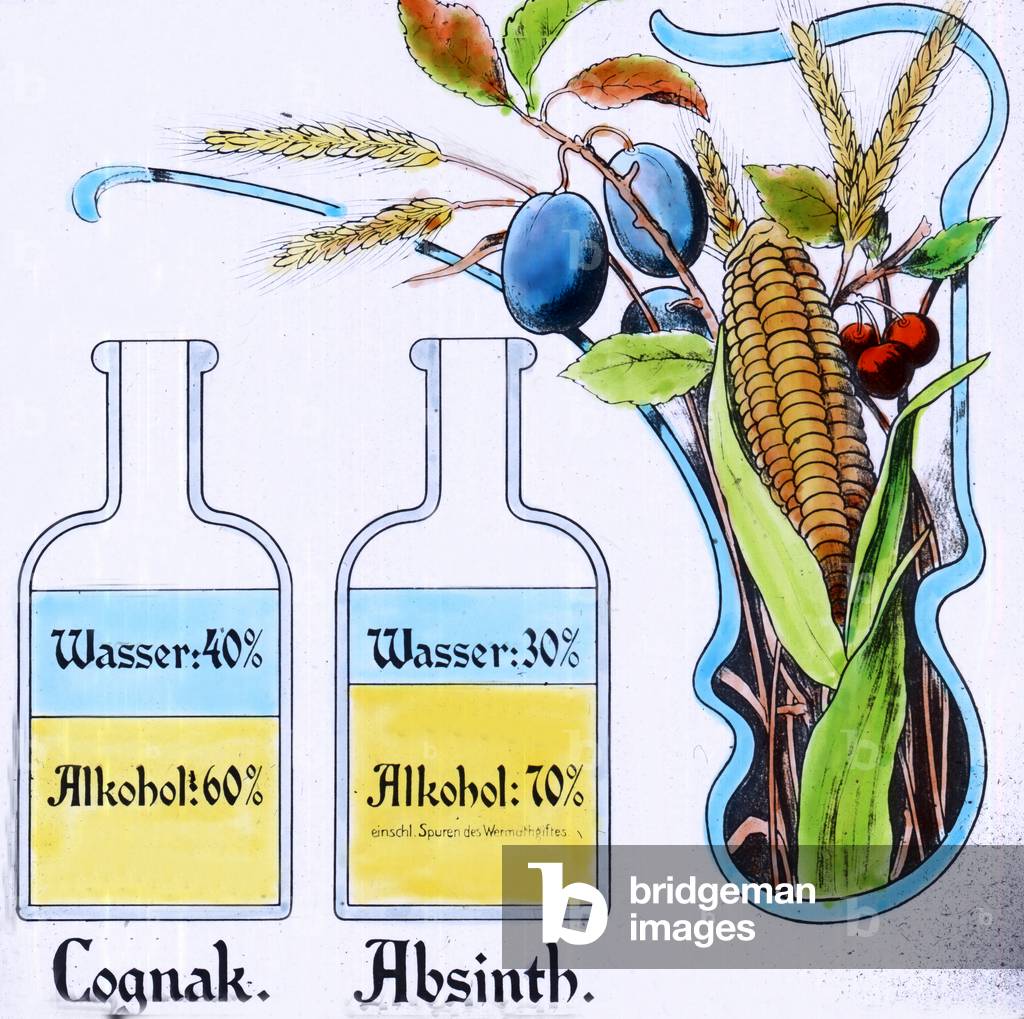 Comparison between cognac and absinthe