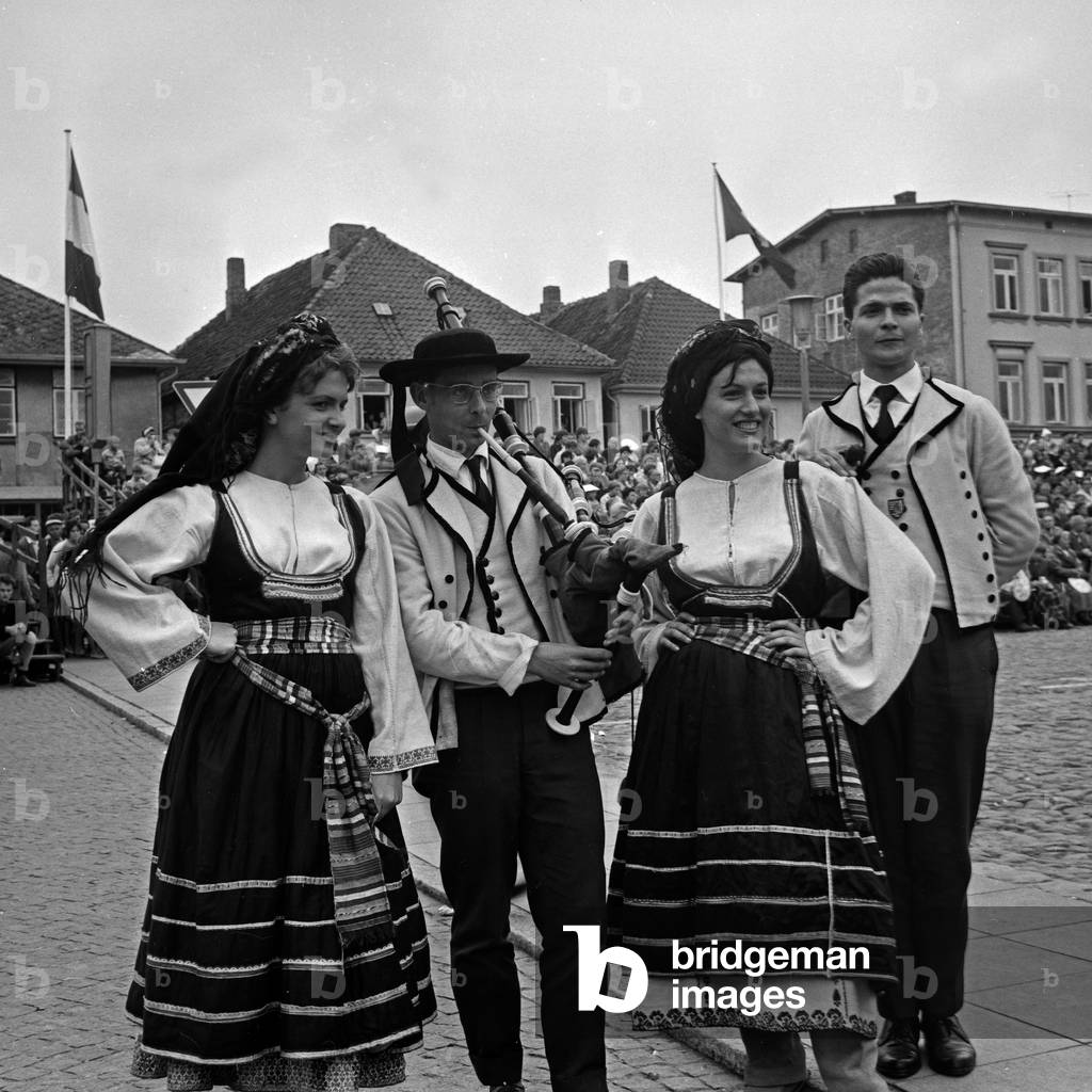 Traditional costume festival at Neustadt in Holstein, Germany 1960s