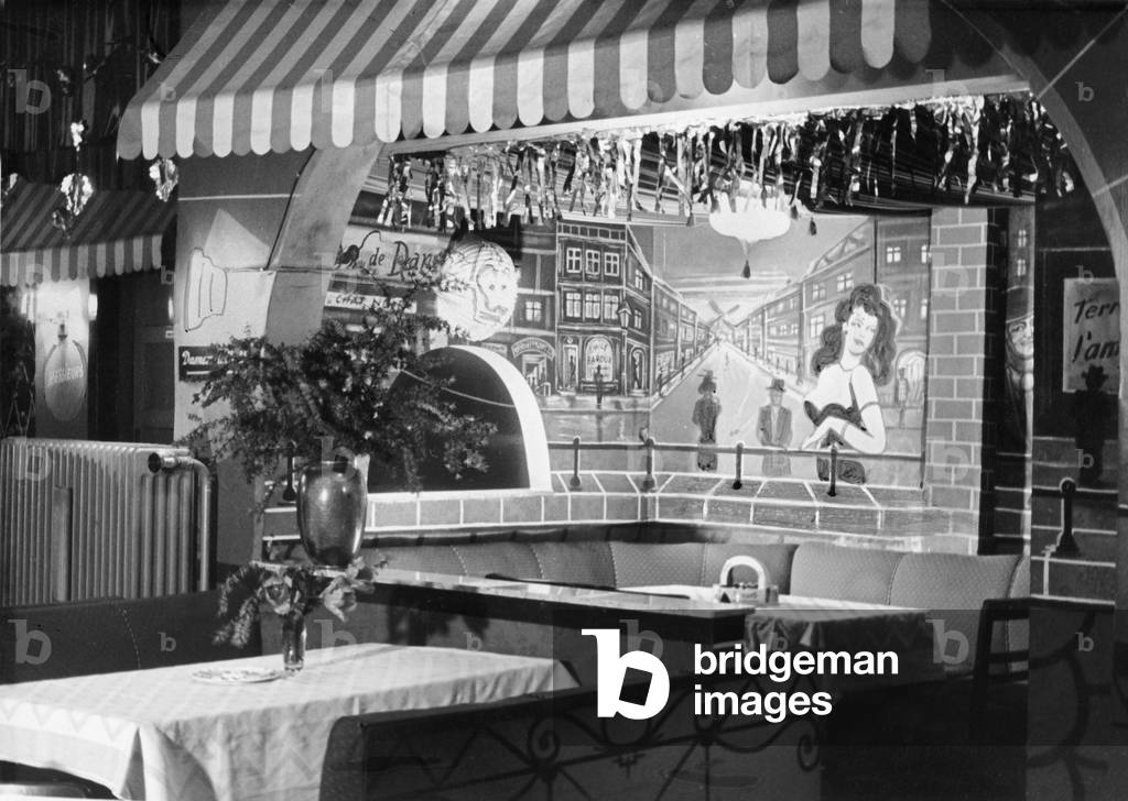 Interior of a nightclub at Hamburg Reeperbahn, 1950s