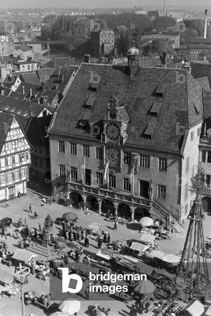 A trip to Heilbronn, Germany 1930s (b/w photo)