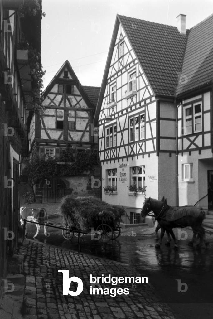 A trip to Stuttgart, Germany 1930s (b/w photo)