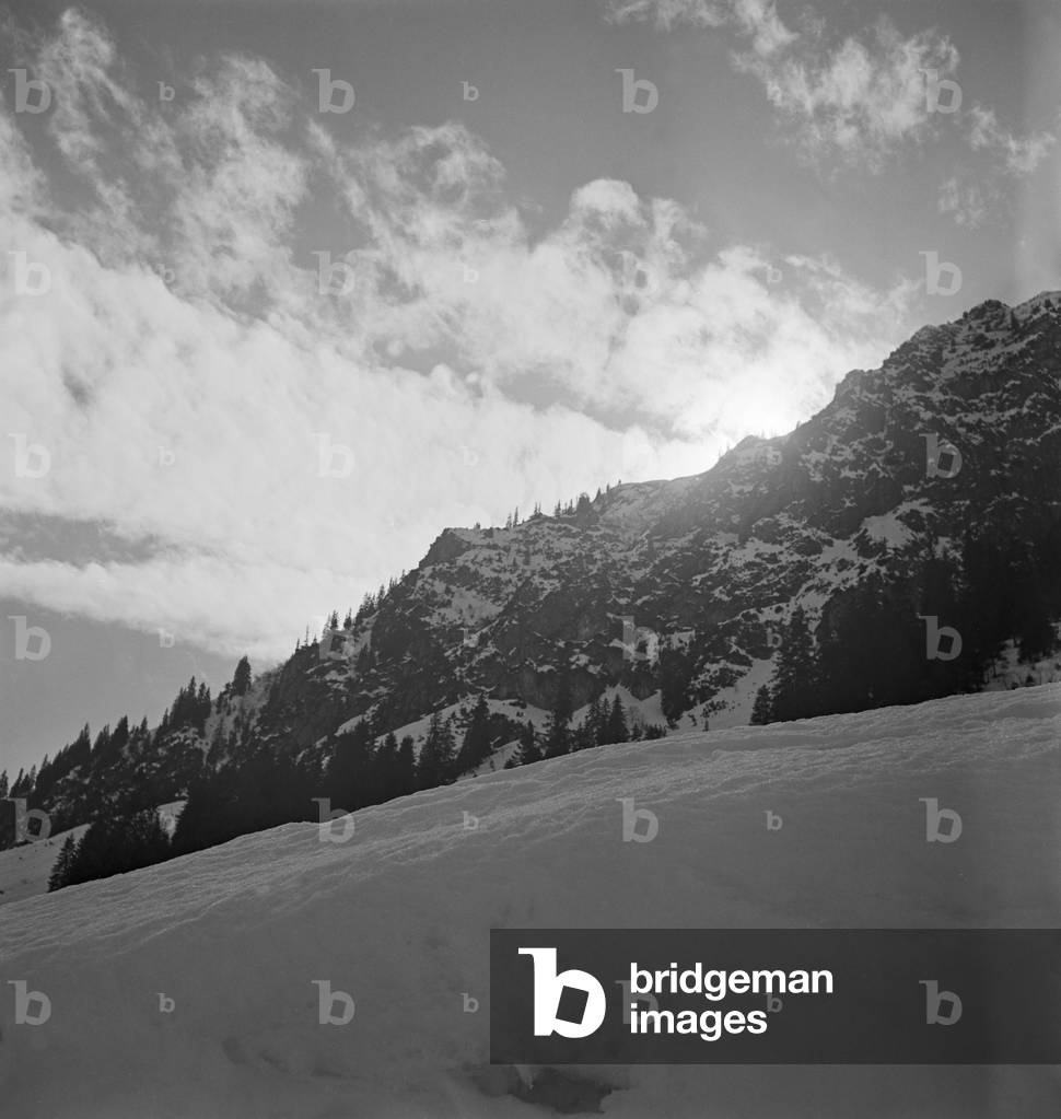 A trip to Mittelberg in Austria, Germany 1930s (b/w photo)