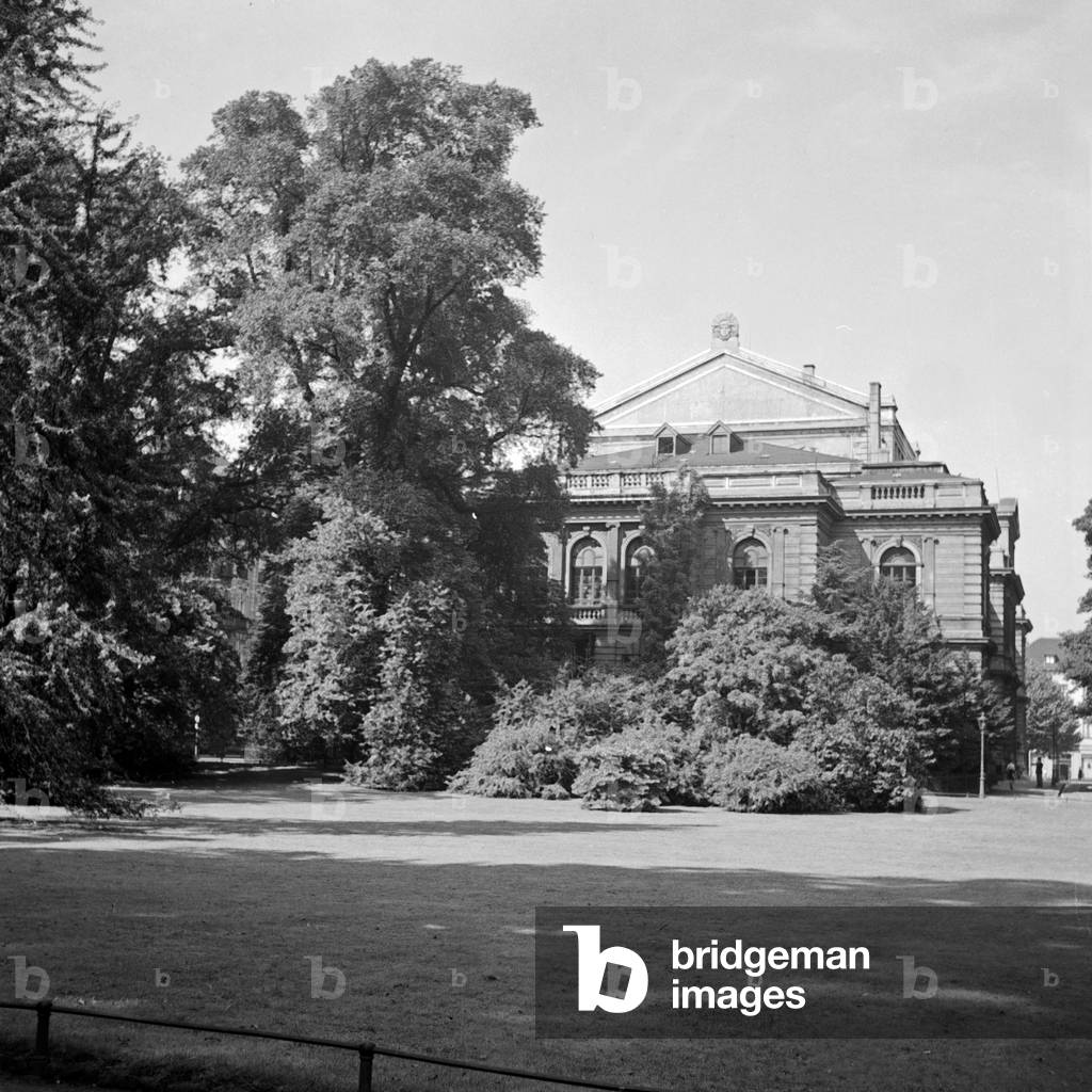The old theatre at Solingen, Germany 1930s (b/w photo)