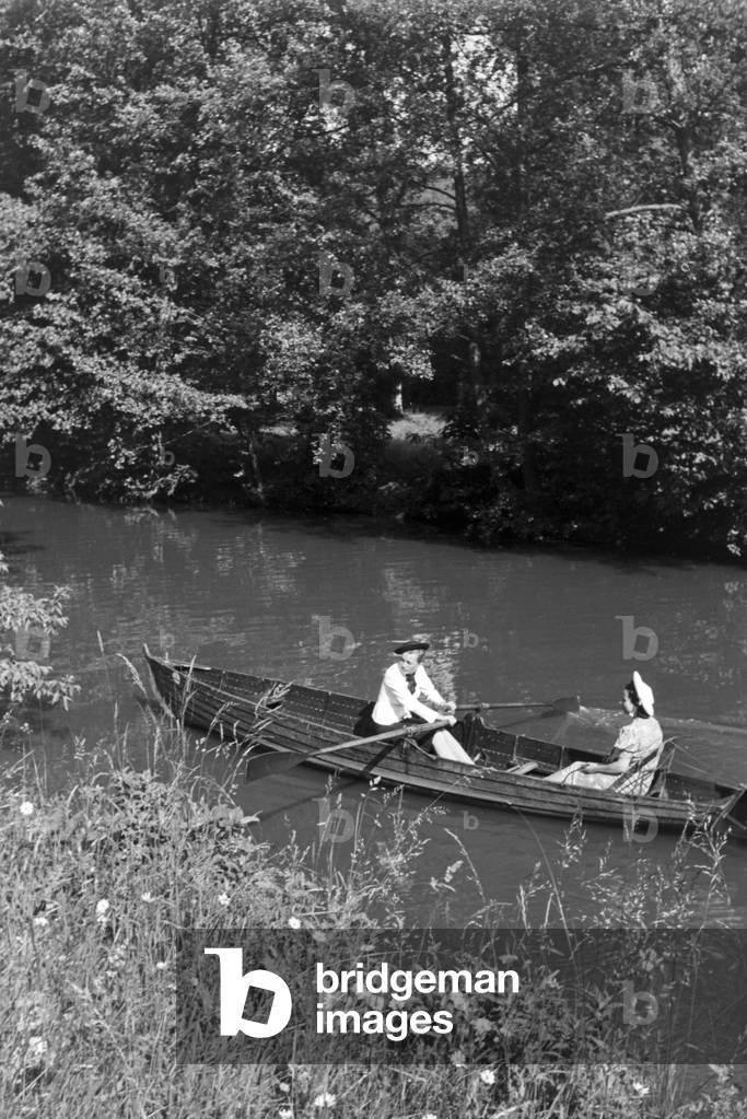 A trip to Bad Kissingen, Germany 1930s (b/w photo)