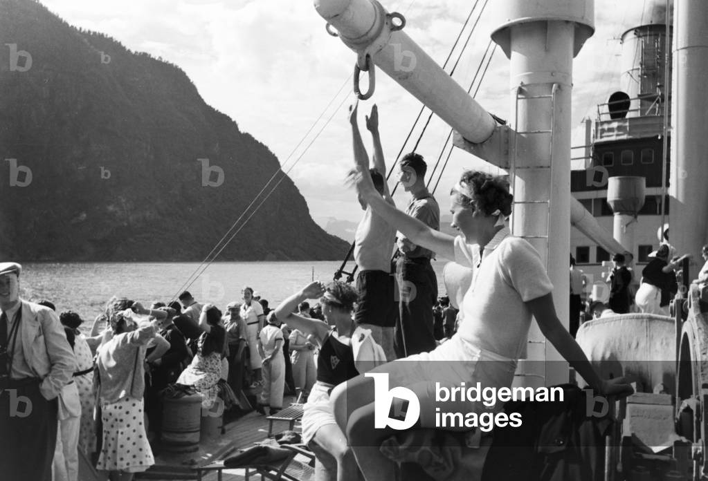A cruise to Norway, Germany 1930s (b/w photo)