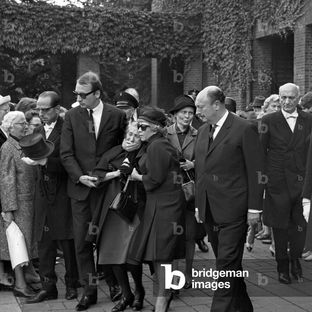 Photo of the funeral of German director John Olden, Germany 1960s