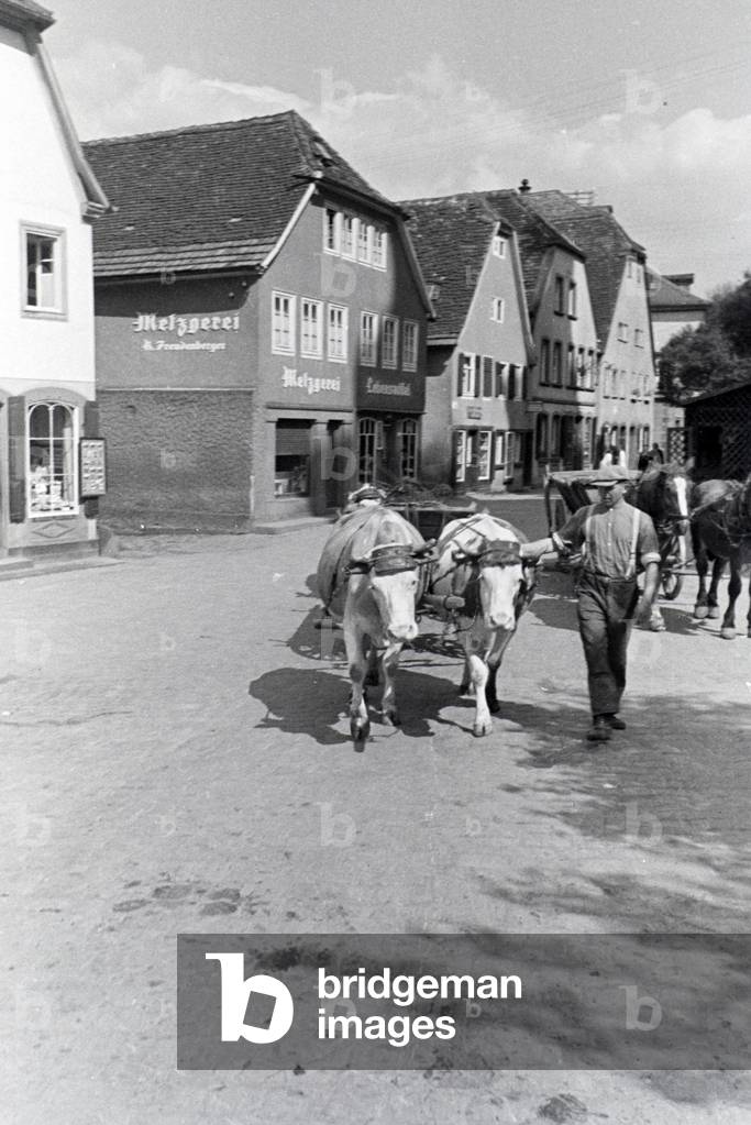 A trip to Amorbach, Germany 1930s (b/w photo)
