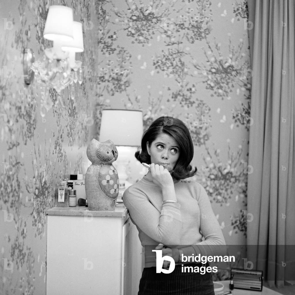 Norwegian schlager singer Wencke Myhre in private, 1960s