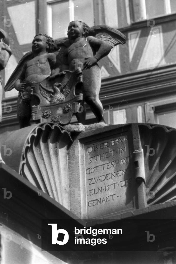 A trip to Wertheim, Germany 1930s (b/w photo)