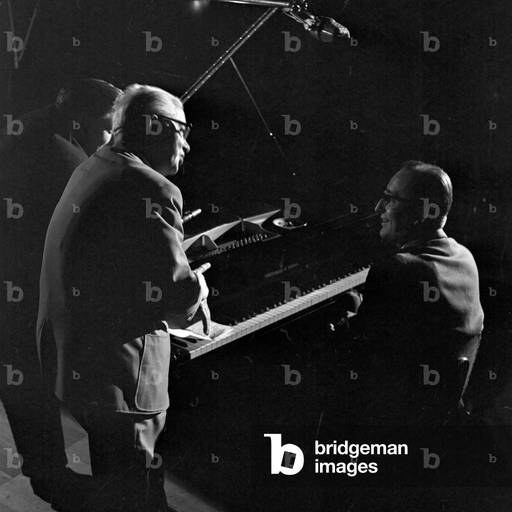 Hans Gertberg, head of the jazz editorial office of German radio station NDR at Hamburg, Germany 1960s