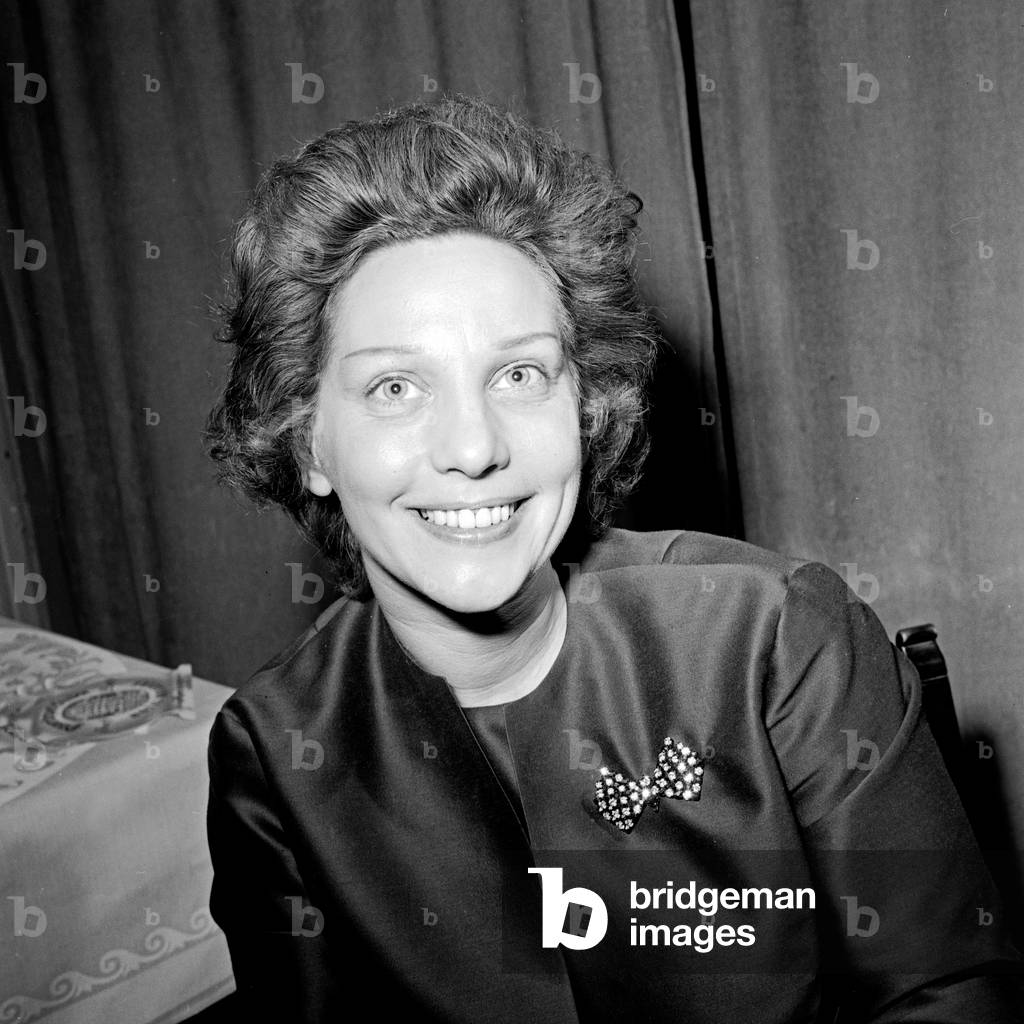 Swedish stage and movie actress Ulla Jacobsen at Hamburg, Germany 1960s