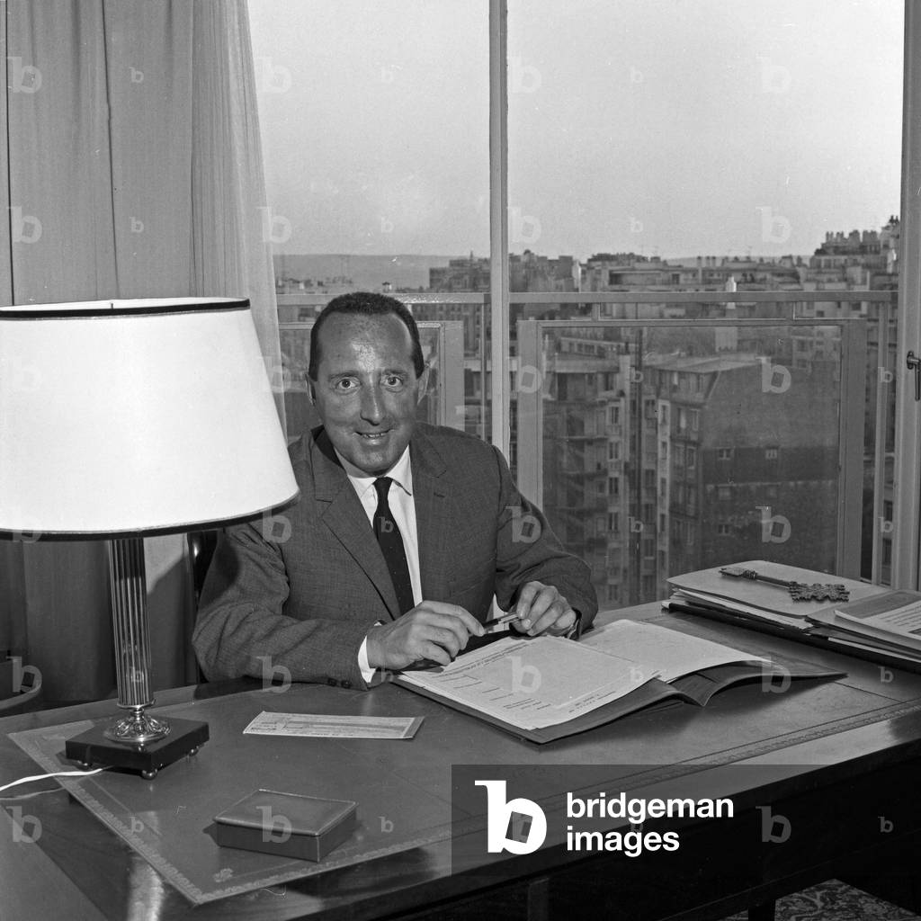 German journalist and publicist Peter Scholl Latour at Paris, France 1960s