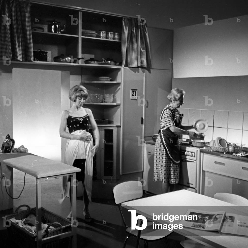 German actress Heidi Kabel with her daughter Heidi Mahler, Germany 1960s
