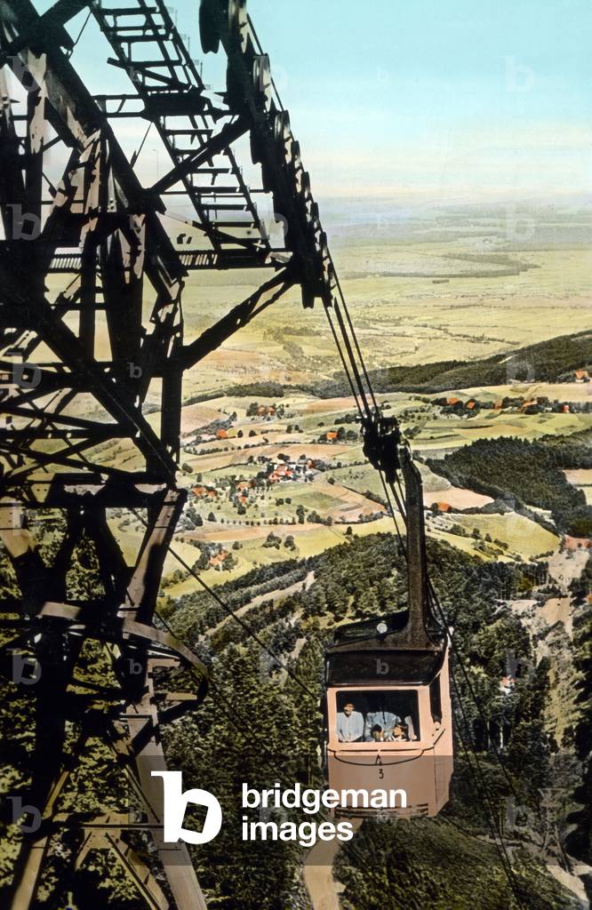 the gondola lift in the Black Forest area of Baden, 1920