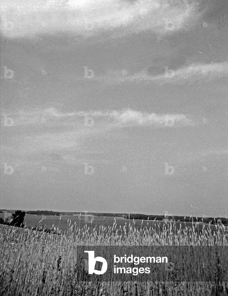 Mauersee lake at Masuria, East Prussia, 1930s (b/w photo)