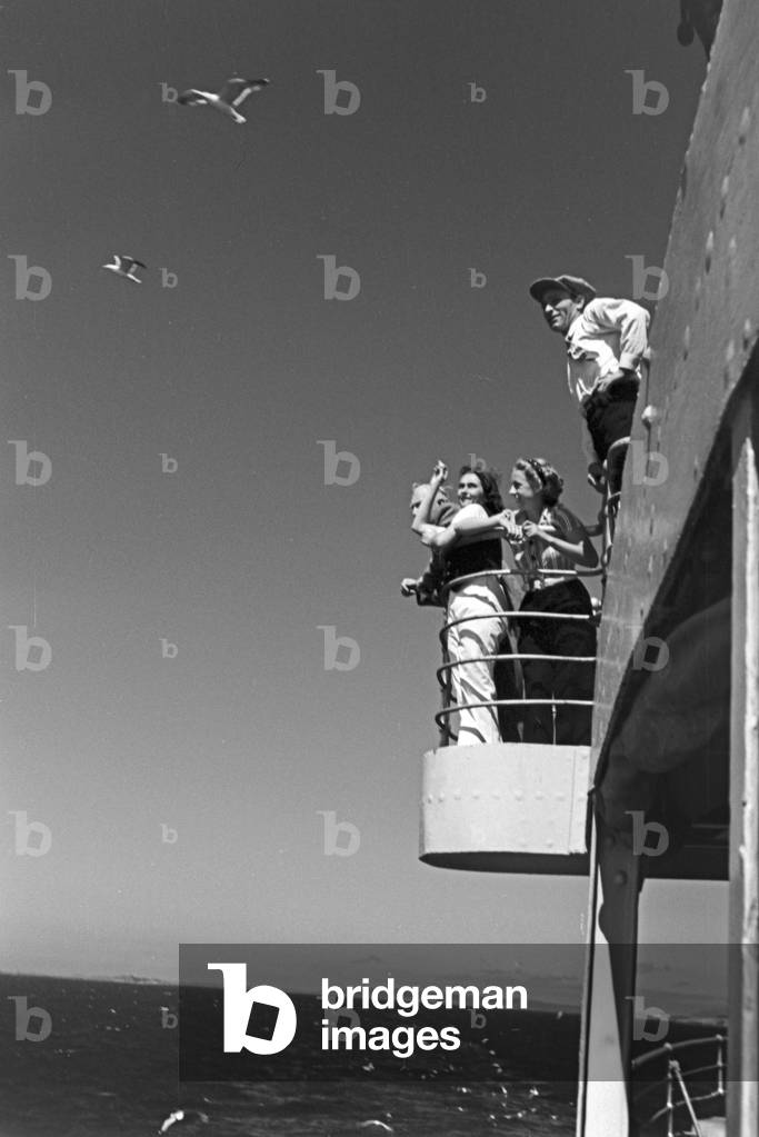 A cruise to Norway, Germany 1930s (b/w photo)