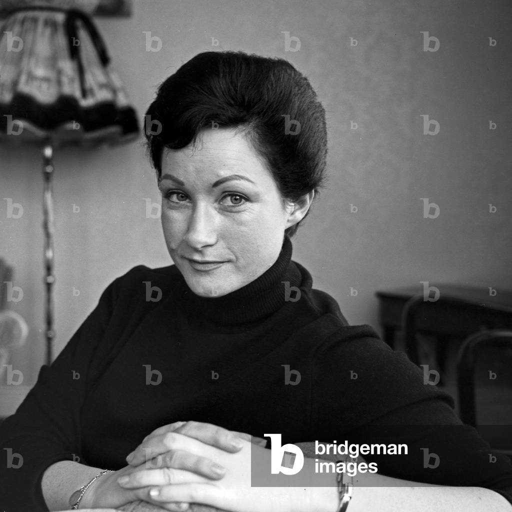 Austrian opera singer Melitta Muszely at Hamburg, Germany 1960s