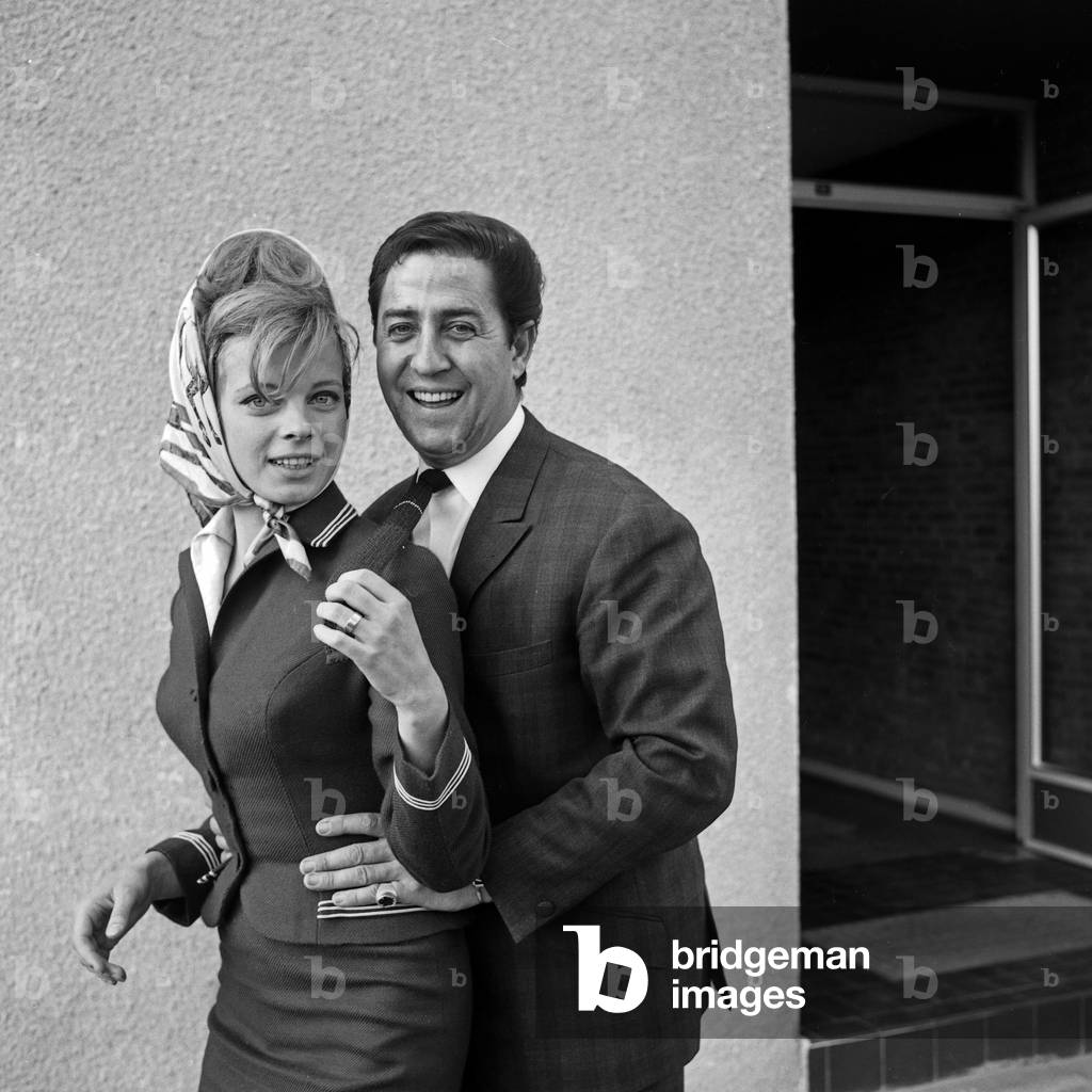 German actress Grit Boettcher and Swiss singer Vico Torriani at Hamburg, Germany 1960s
