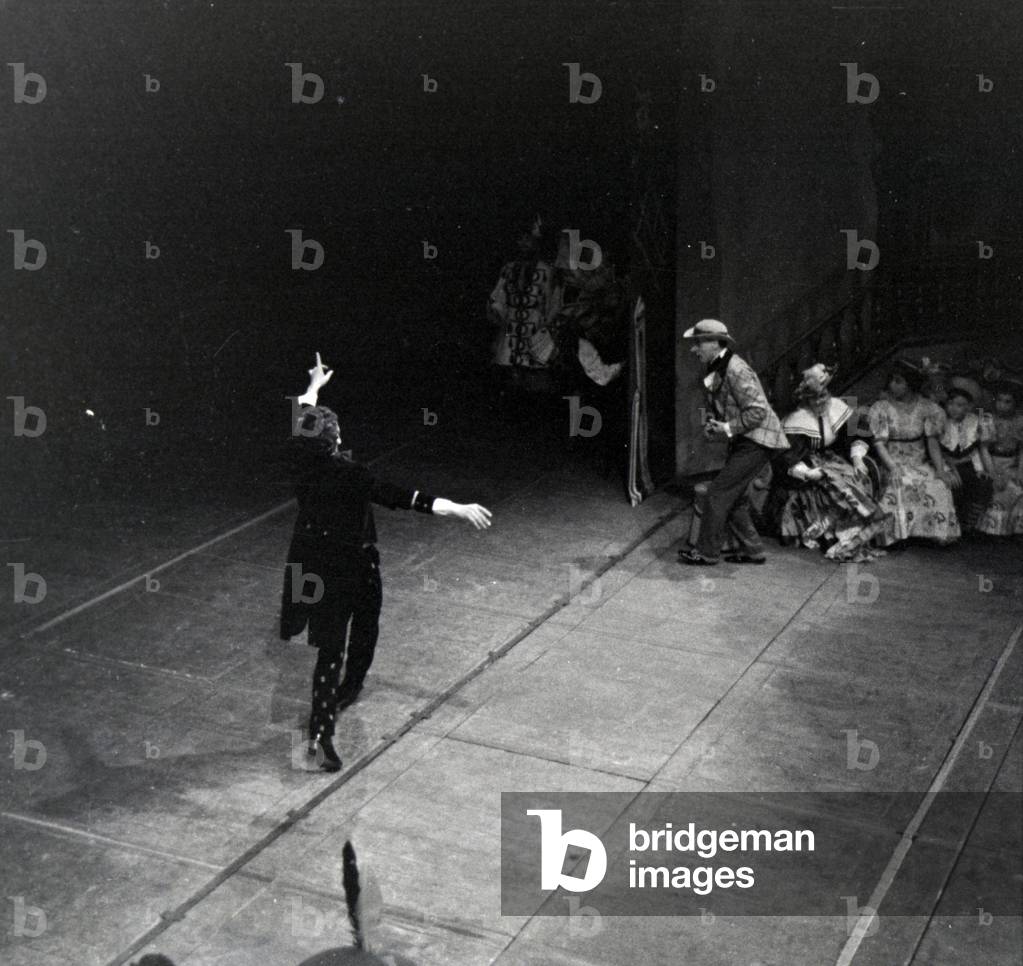 Performance in the opera in Rome, Italy 1940s (b/w photo)