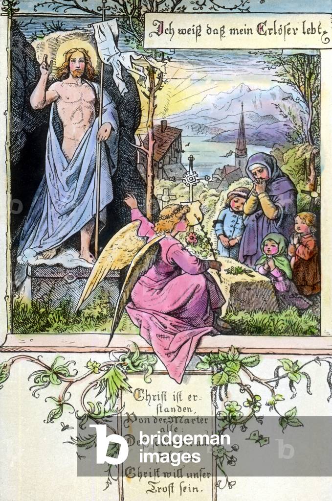 Engraving depicting Easter time, Germany 1920s