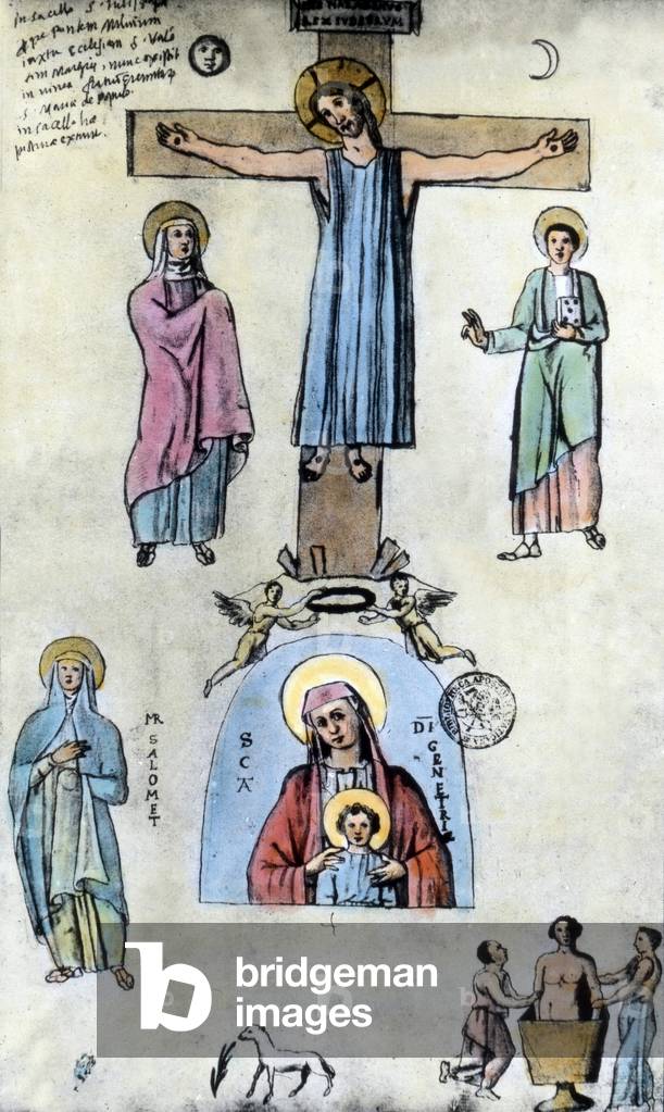 A drawing from the Vatican library: the crucifixion of Christ