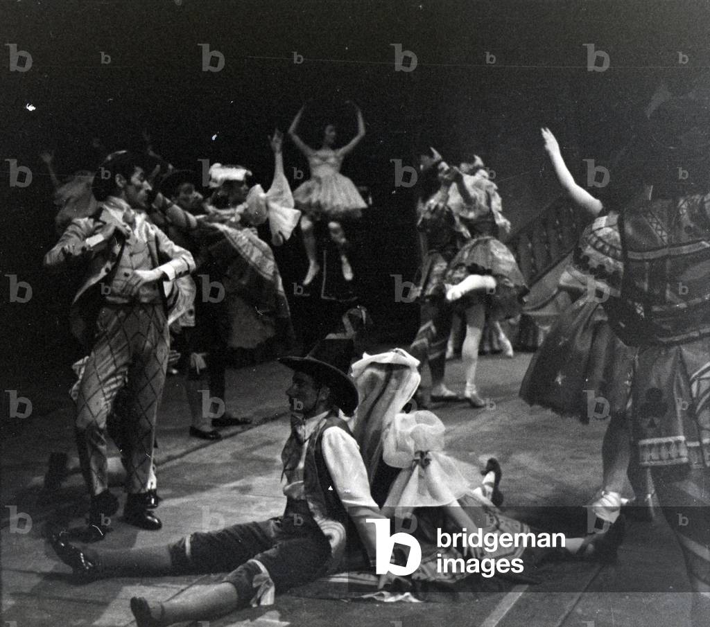 Performance in the opera in Rome, Italy 1940s (b/w photo)