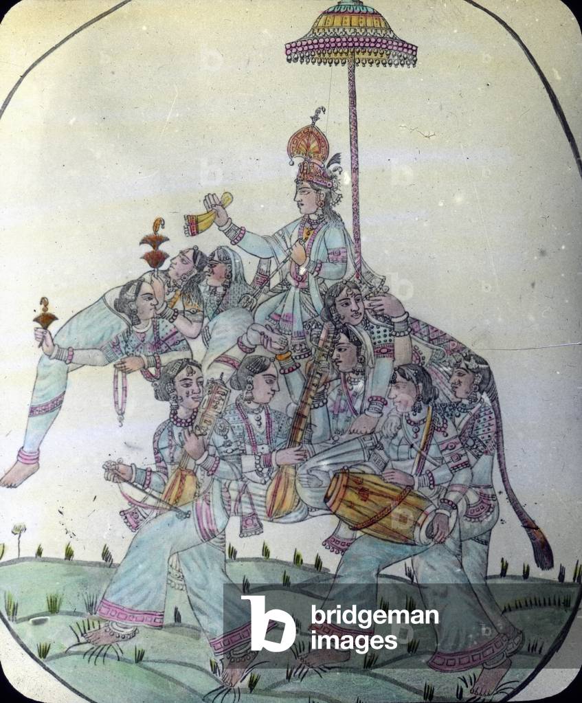 Krishna on an elephant