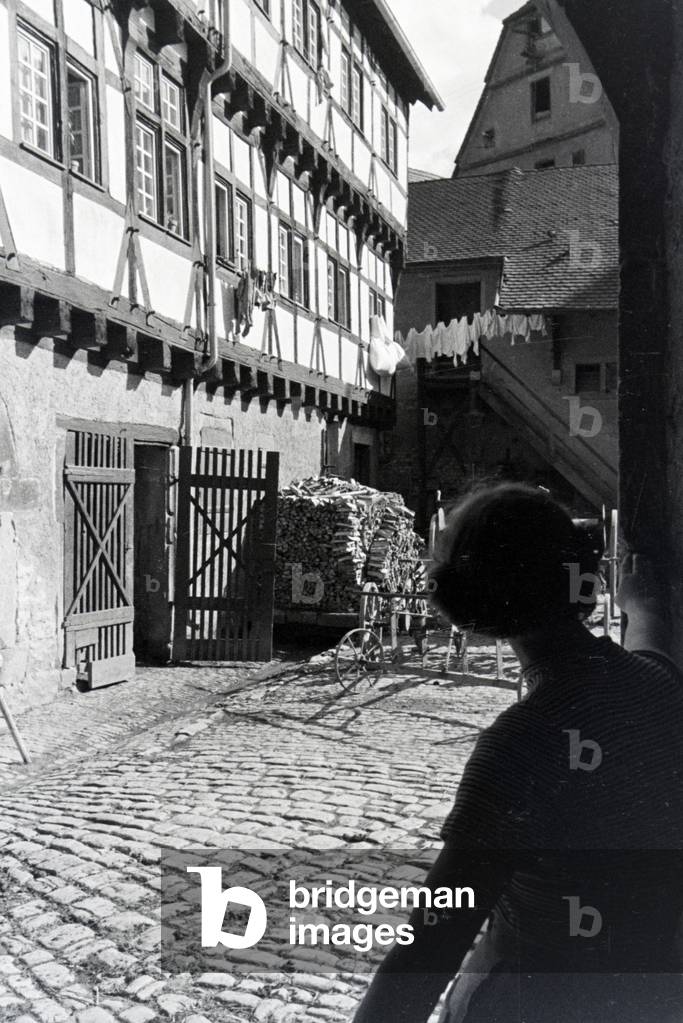 An excursion to Wimpfen, Germany 1930s (b/w photo)