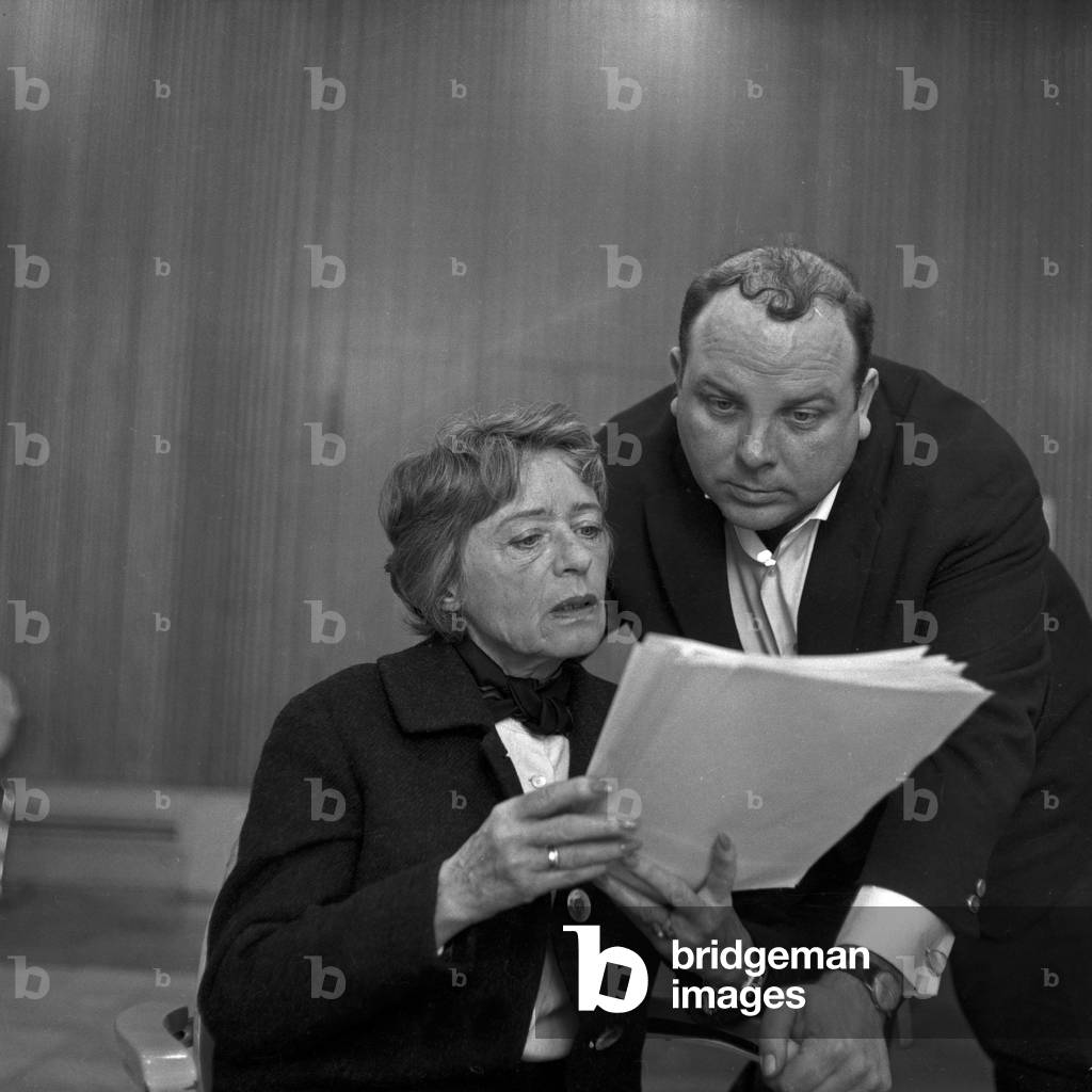 German actors Roma Bahn and Wolfgang Wahl as speakers of the NDR audio drama 