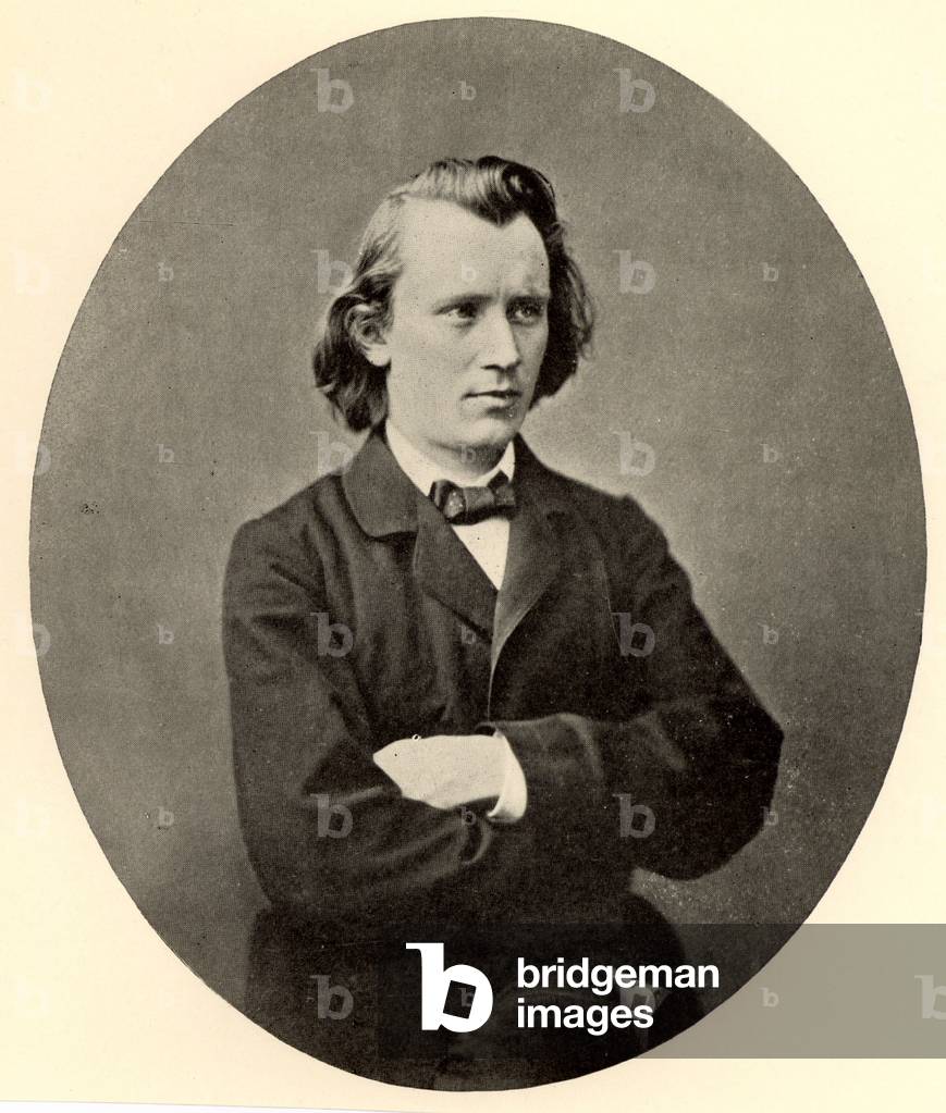 Johannes Brahms (1833-1897) German composer, as a young man. (Halftone from a photograph)