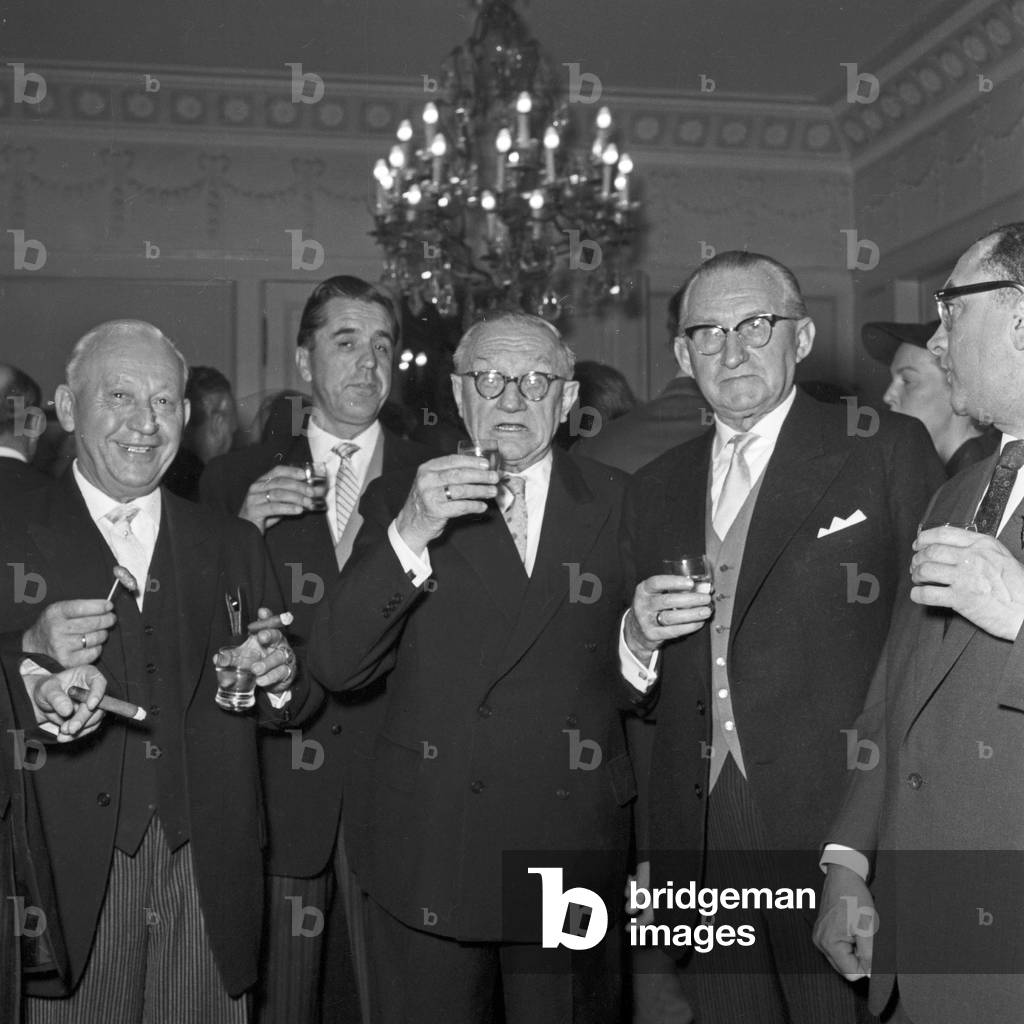 Festive evening event at Wolfgang Krueger Verlag publishing house in Hamburg, Germany 1960s