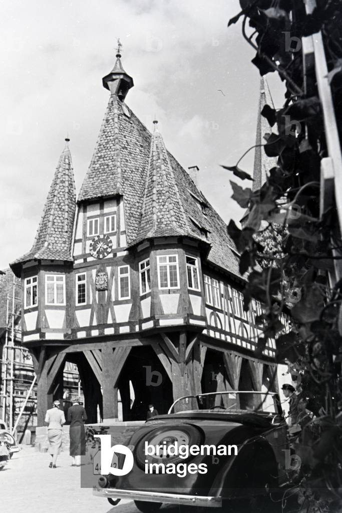 An excursion to Michelstadt, Germany 1930s (b/w photo)