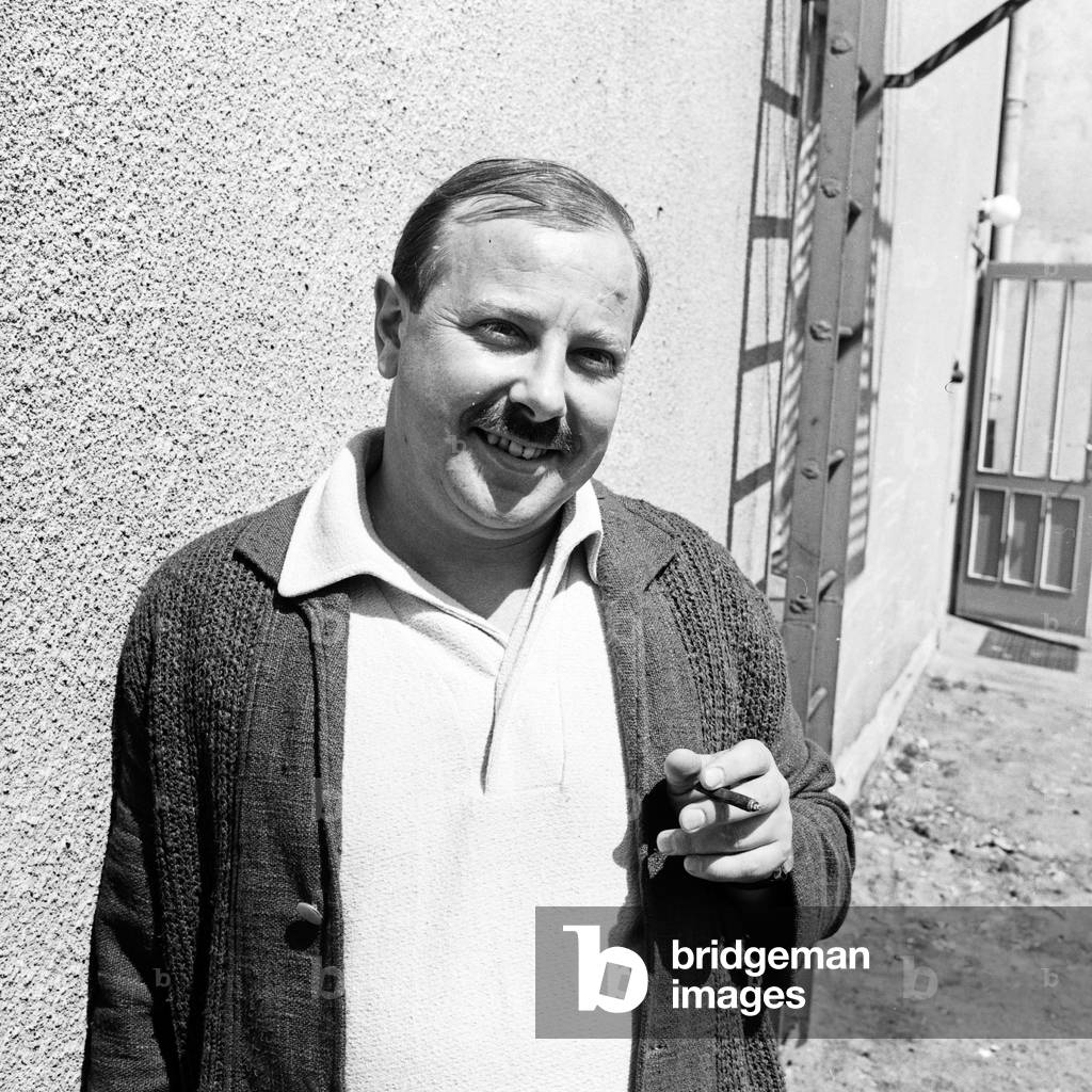 Mr Hess at his warehouse for tubes and pipelines, Germany 1960s